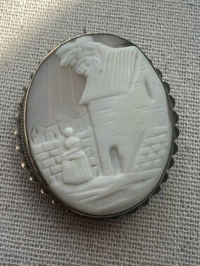 Antique “Rebecca At The Well” Brooch 12k Gold Filled